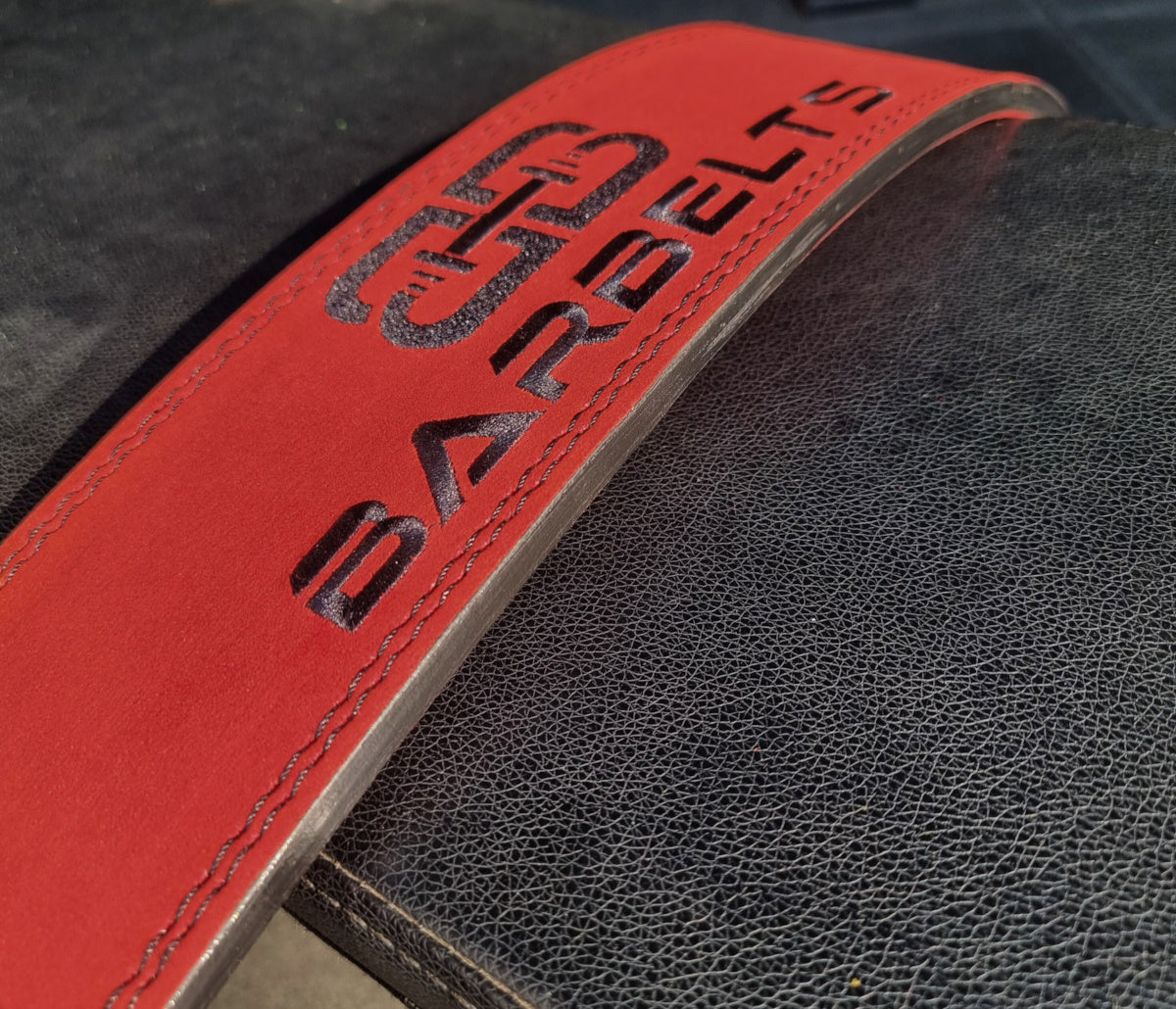 Barbelts Lever belt 10mm Red - Powerlift riem