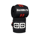 Barbelts Wrist wraps - extreme - zwart/rood - 68cm