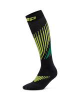 CEP Core Run Merino Compressiekousen 3.0 - zwart/lime