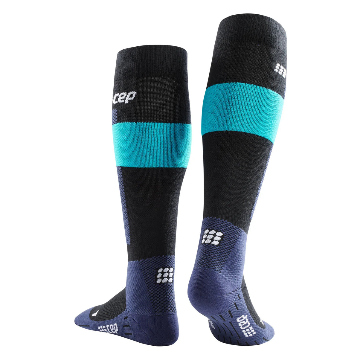 CEP Merino Skisokken met compressie - Blauw