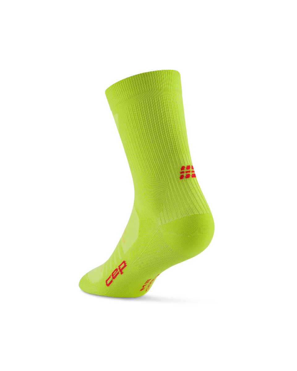 CEP Pro Run Ultralight Mid Cut Sokken - lime