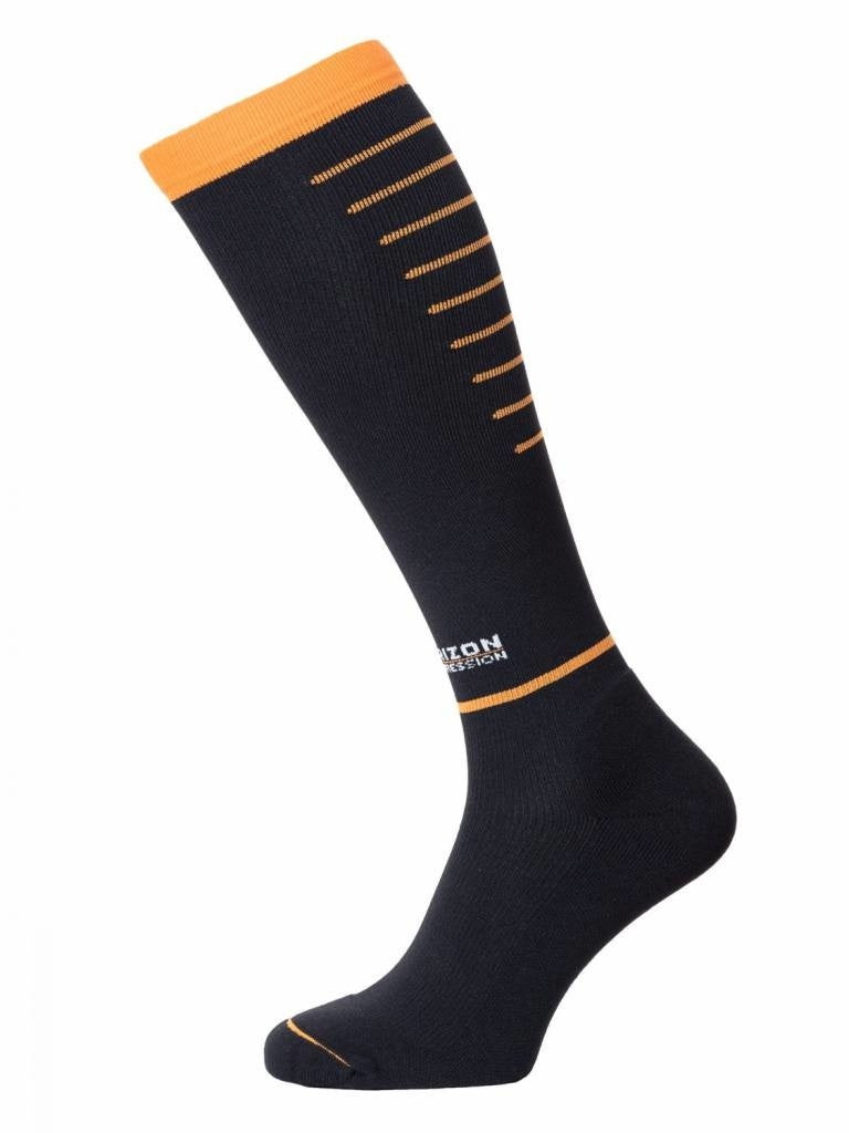 Horizon Sport Compressiekousen - Zwart / Oranje