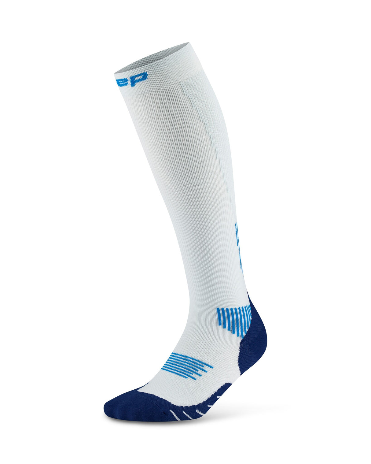 CEP Compressiekousen Core Run 5.0 - Wit/blauw