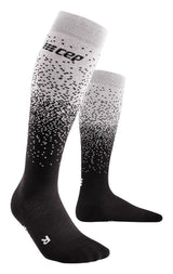 CEP Ski Merino Compressiekousen - Zwart/grijs