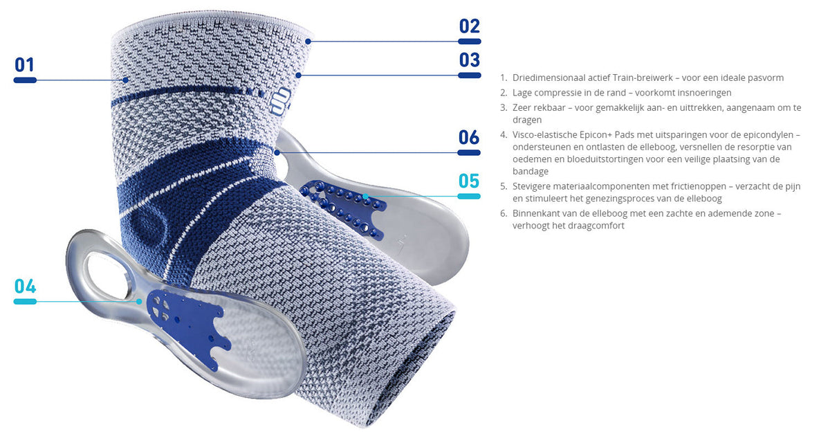 Bauerfeind EpiTrain Elleboogbrace - natuur