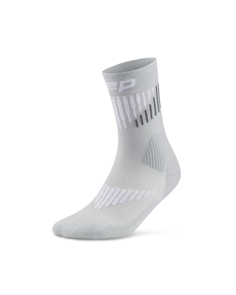 CEP Core Run Merino Mid Cut Sokken 3.0 - grijs/wit