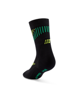 CEP Core Run Merino Mid Cut Sokken 3.0 - zwart/lime