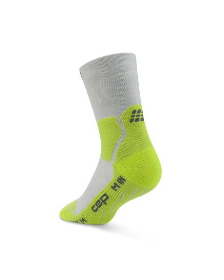 CEP Hiking Light Cushion Mid Cut Wandelsokken - grijs/lime