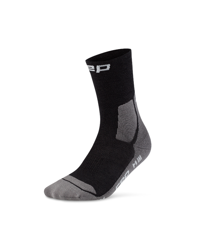 CEP Hiking Light Cushion Mid Cut Wandelsokken - zwart/grijs