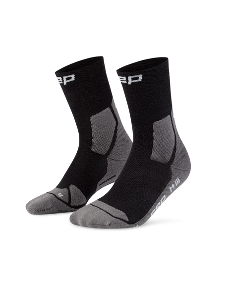 CEP Hiking Light Cushion Mid Cut Wandelsokken - zwart/grijs