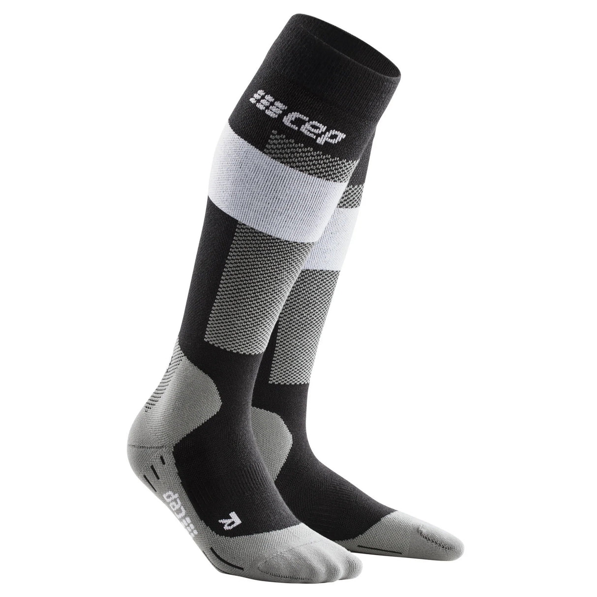 CEP Merino Skisokken met compressie - Grijs