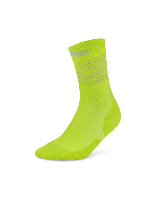 CEP Pro Run Reflective Mid Cut Sokken 3.0 - lime