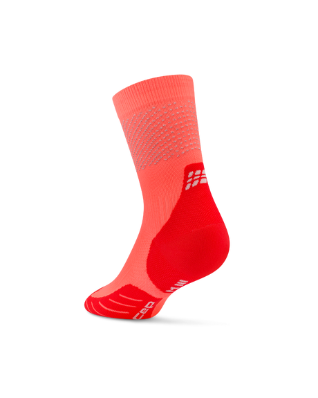 CEP Pro Run Reflective Mid Cut Sokken 3.0 - neon koraal