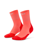 CEP Pro Run Reflective Mid Cut Sokken 3.0 - neon koraal
