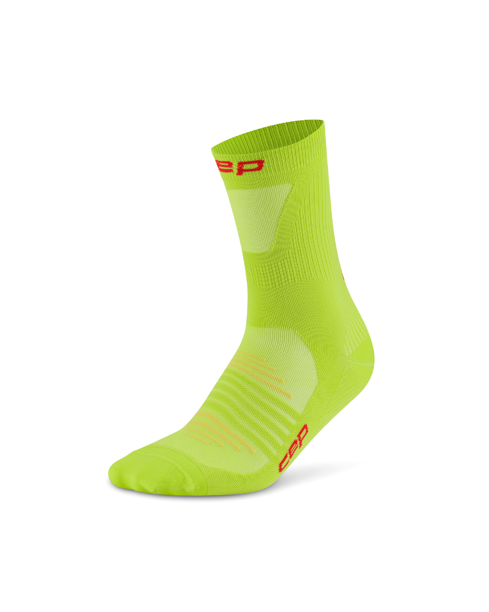 CEP Pro Run Ultralight Mid Cut Sokken - lime