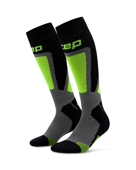 CEP Ski Thermo Skisokken 4.0 - zwart/lime