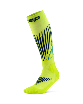 CEP Ski Touring Merino Skisokken 3.0 - lime/blauw