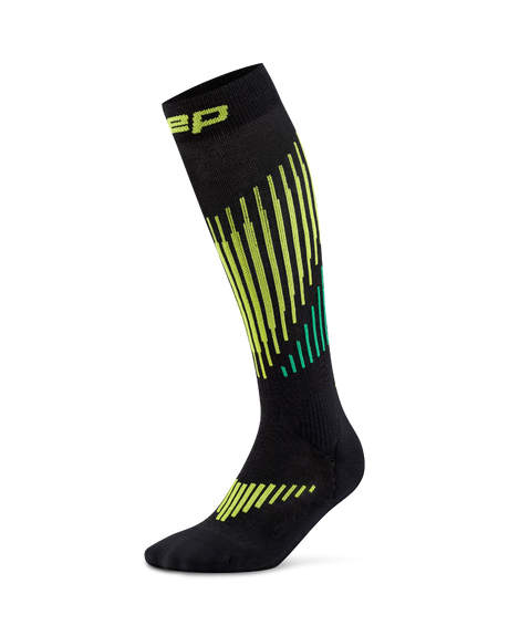 CEP Ski Touring Merino Skisokken 3.0 - zwart/lime