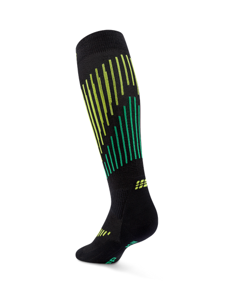 CEP Ski Touring Merino Skisokken 3.0 - zwart/lime