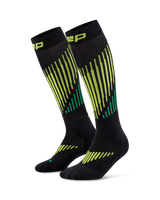 CEP Ski Touring Merino Skisokken 3.0 - zwart/lime