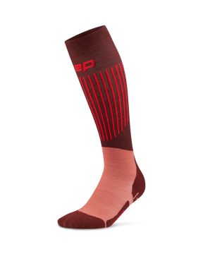 CEP Ski Ultralight Skisokken 3.0 - bruin/donkerrood