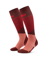 CEP Ski Ultralight Skisokken 3.0 - bruin/donkerrood