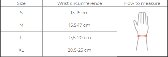 Reh4Classic Polsbrace met uitneembare spalk