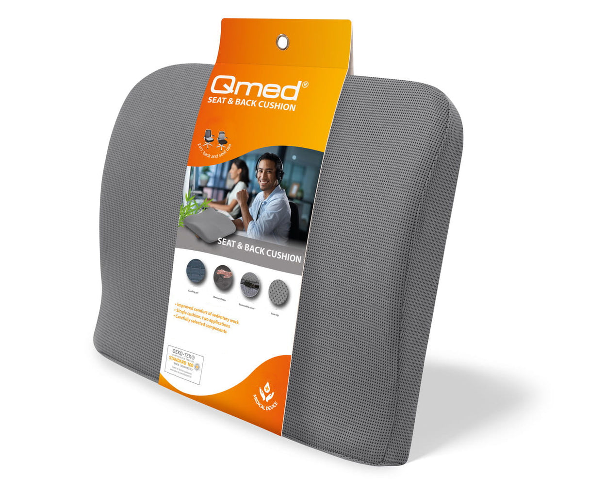 Qmed Memory foam Lendekussen / Zitkussen Combi