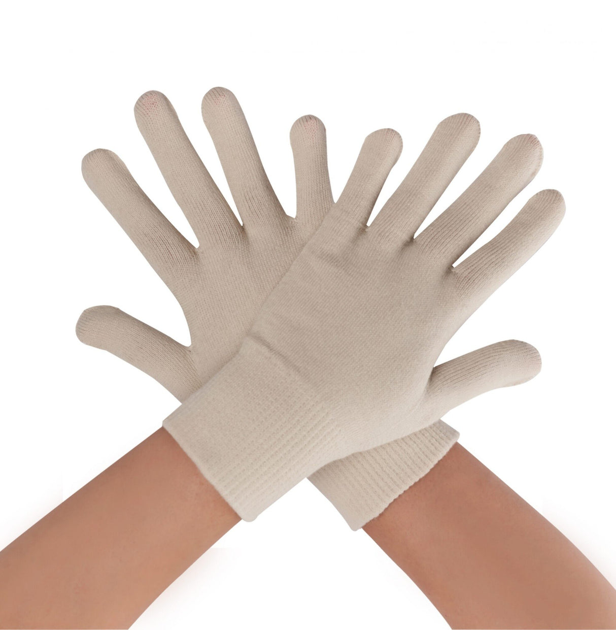 Reflexwear diabetes handschoenen met vingertop - natuur