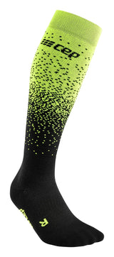 CEP Ski Merino Compressiekousen - Zwart/groen