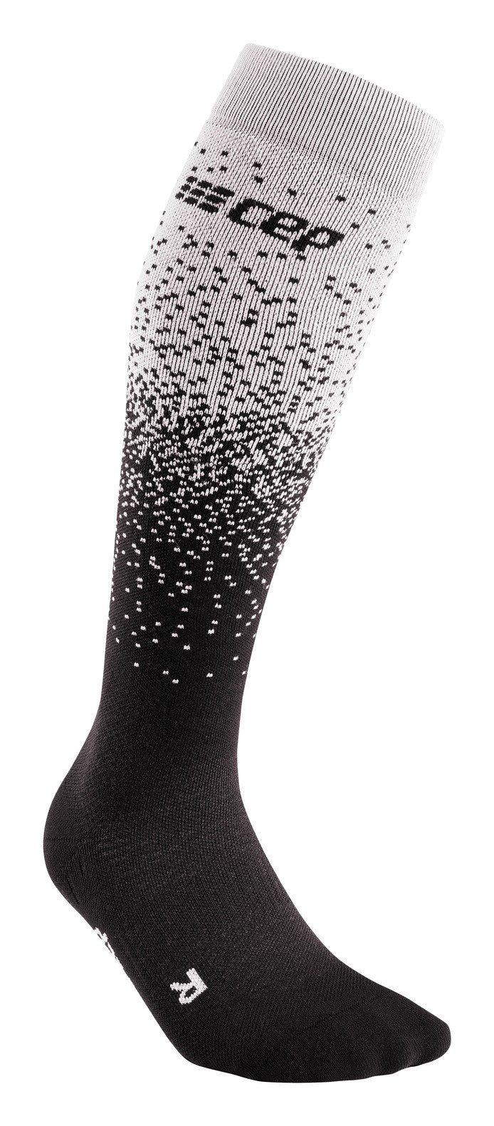 CEP Ski Merino Compressiekousen - Zwart/grijs