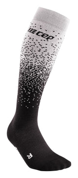 CEP Ski Merino Compressiekousen - Zwart/grijs