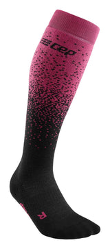 CEP Ski Merino Compressiekousen - Zwart/paars
