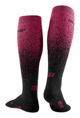 CEP Ski Merino Compressiekousen - Zwart/paars